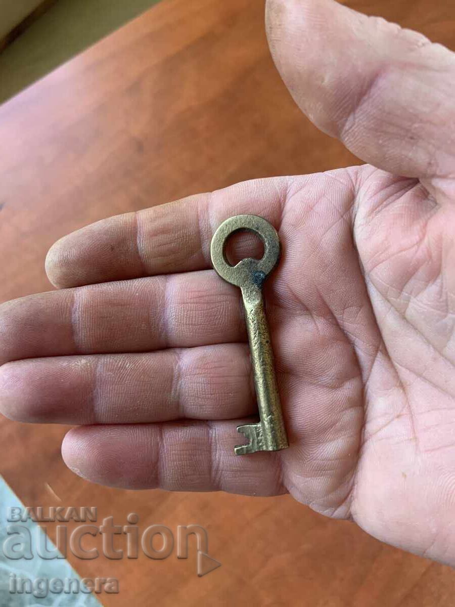 ANTIQUE KEY FROM GRANDMOTHER AND GRANDFATHER'S CHESTS CUT PADLOCK with price 7.00 BGN | € 3.58