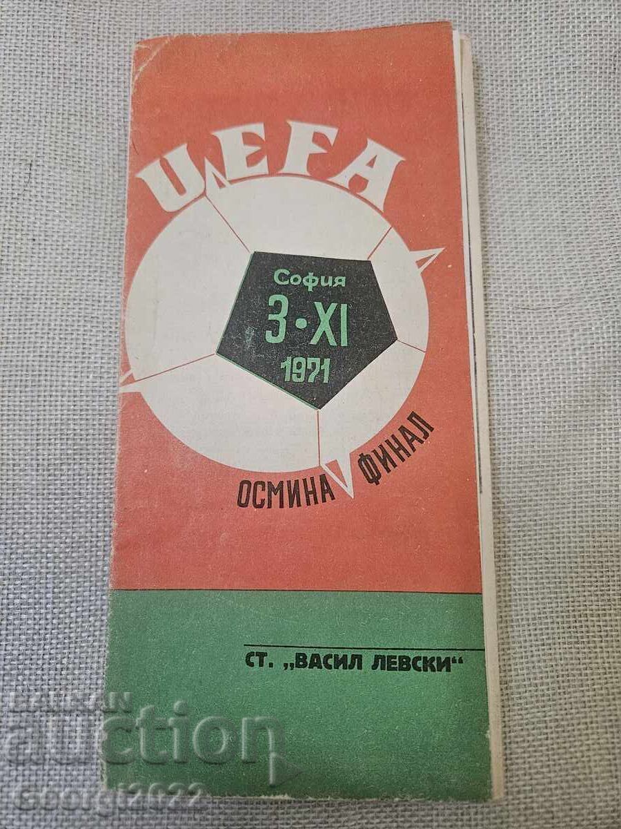 Programul ȚSKA - Benfica 1971