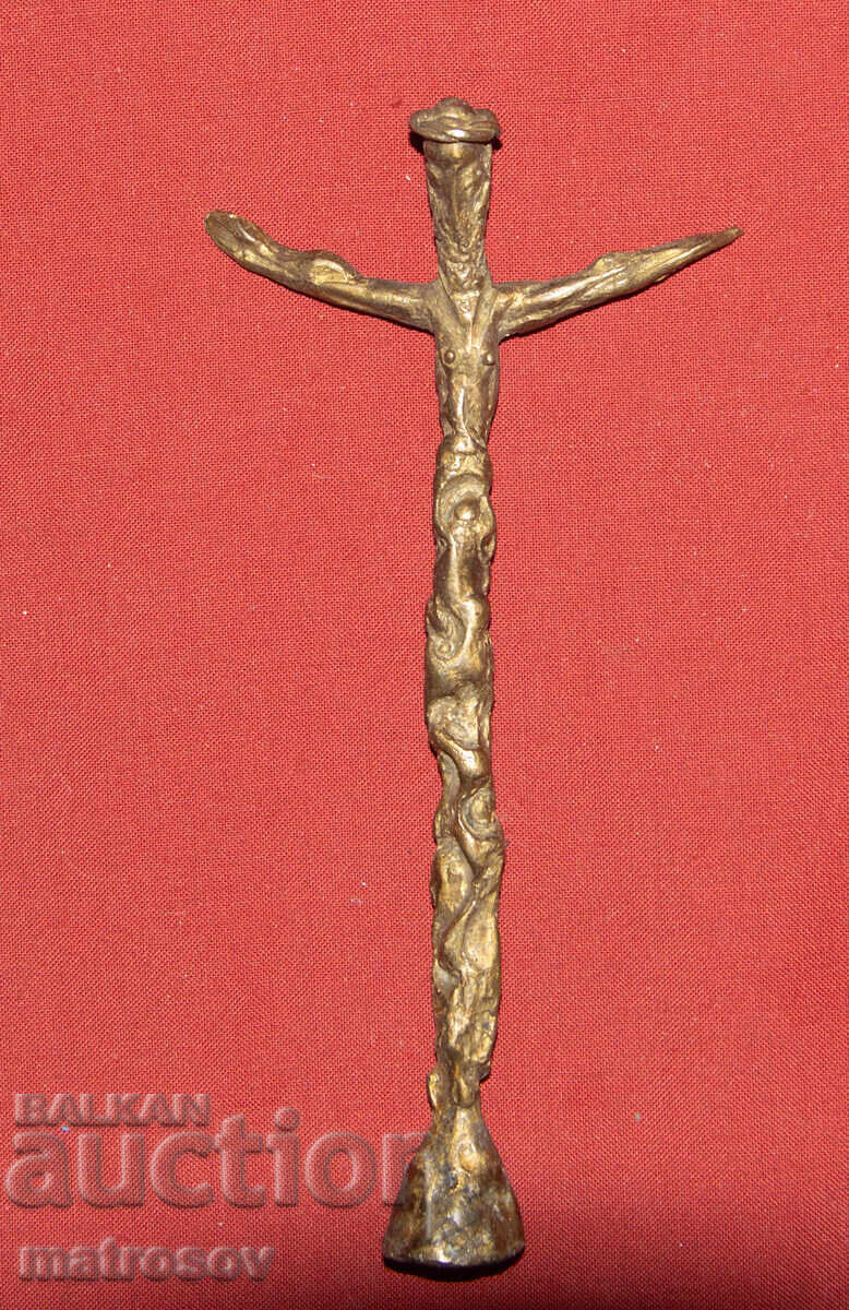 Διακοσμητικός, χειροποίητος, χάλκινος σταυρός, πλαστική, εσταυρωμένος με τιμή 150.00 BGN | € 76.69
