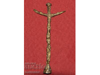 Cruce decorativă din bronz, de autor, plastică, crucifix