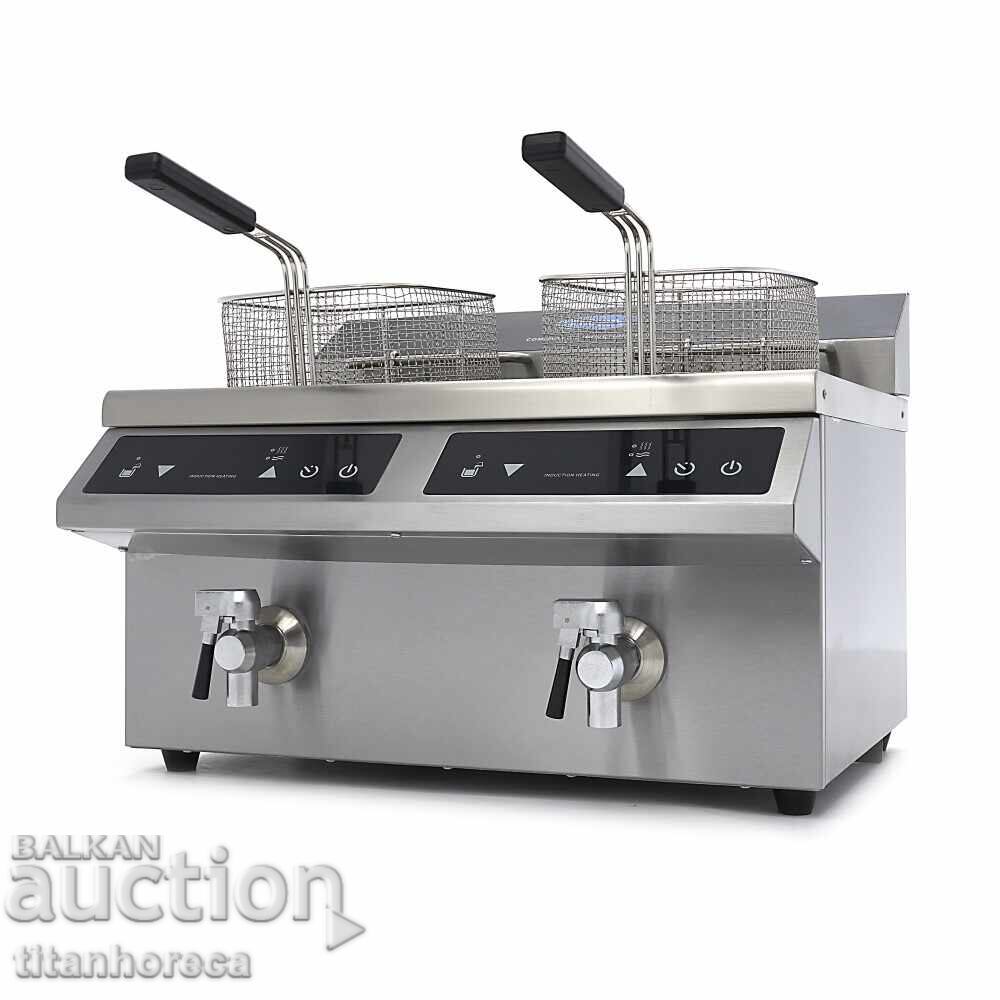 Induction Deep Fryer with Double Tank with price 1360.00 BGN | € 695.36 Induction Deep Fryer with Double Tank with price 1360.00 BGN | € 695.36