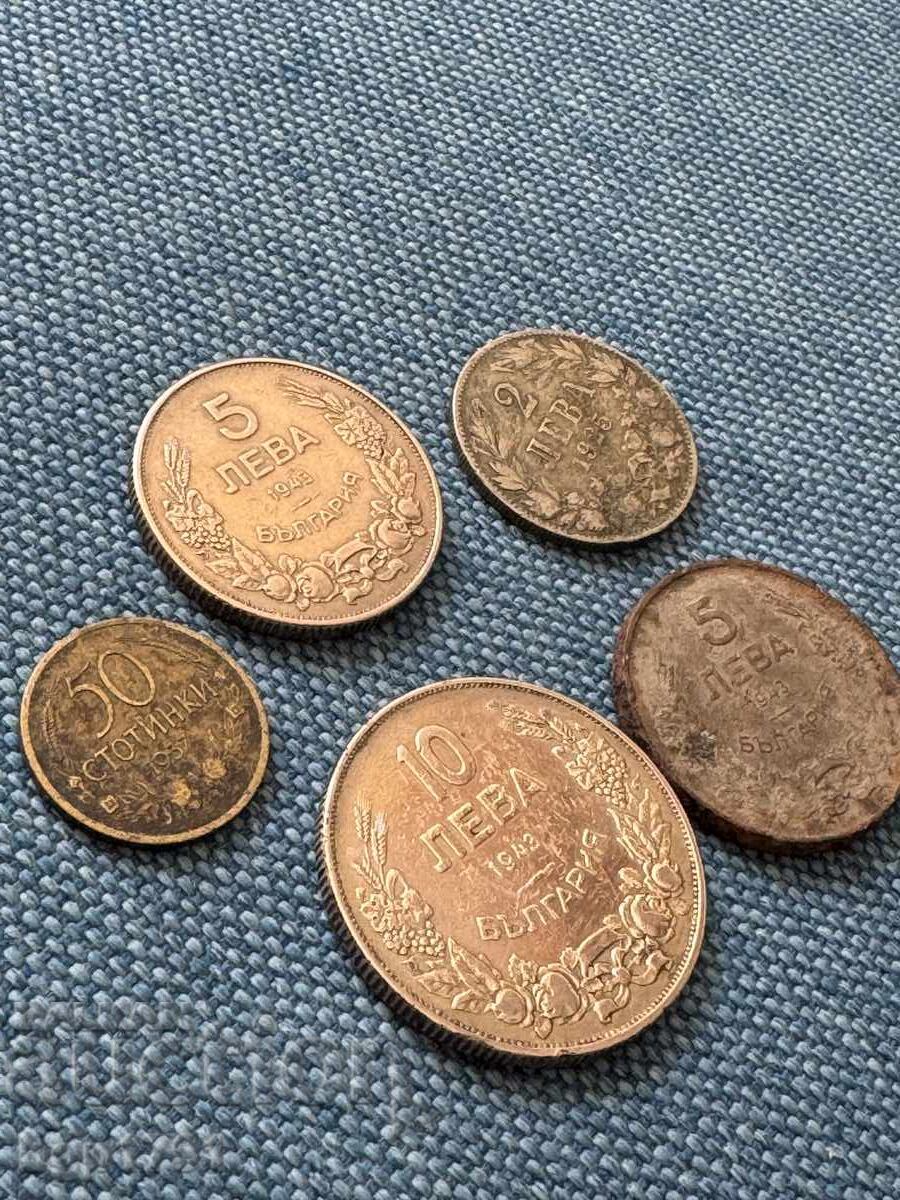 Lot of 5 Coins Kingdom of Bulgaria - 5 Lot of 5 Coins Kingdom of Bulgaria - 5