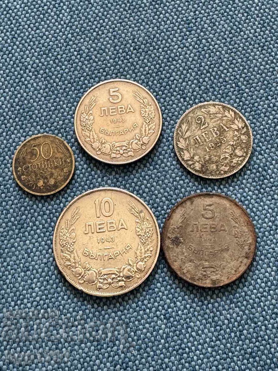 Lot of 5 Coins Kingdom of Bulgaria