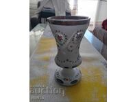 Κρυστάλλινο βάζο Biedermeier με σμάλτο