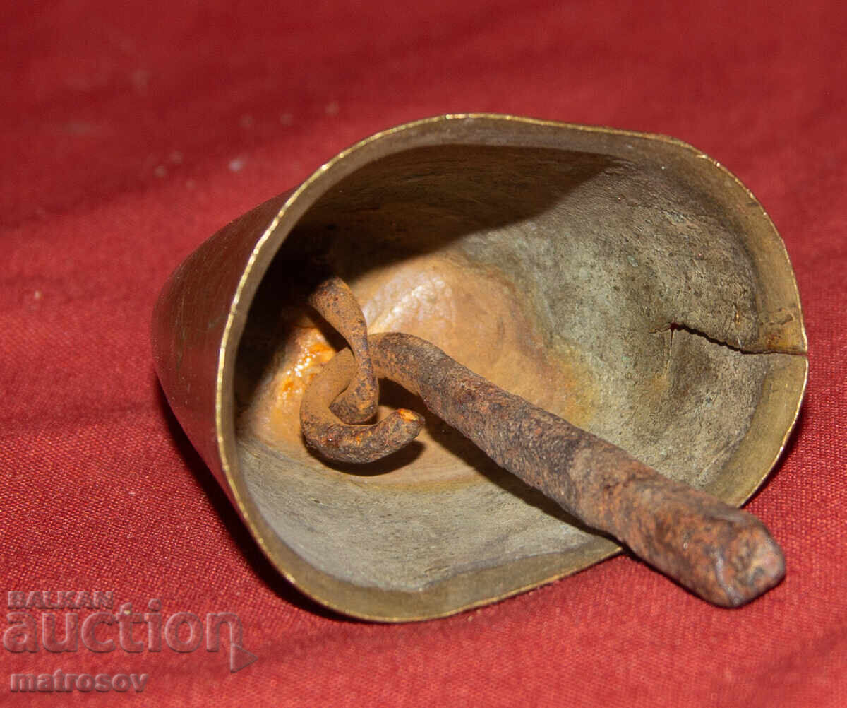 Old bronze bell chime clapper bell - 7
