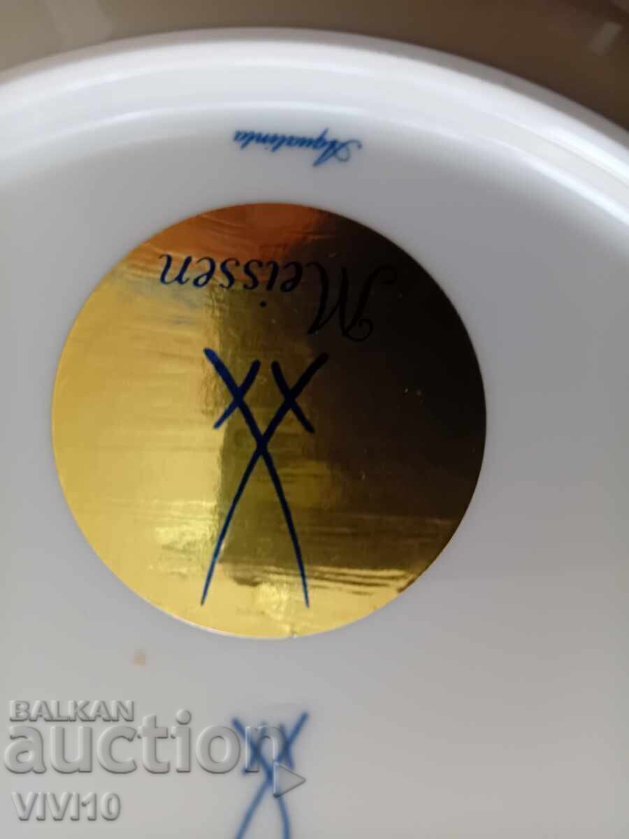 Старинна порцеланова чиния Майсен - 5