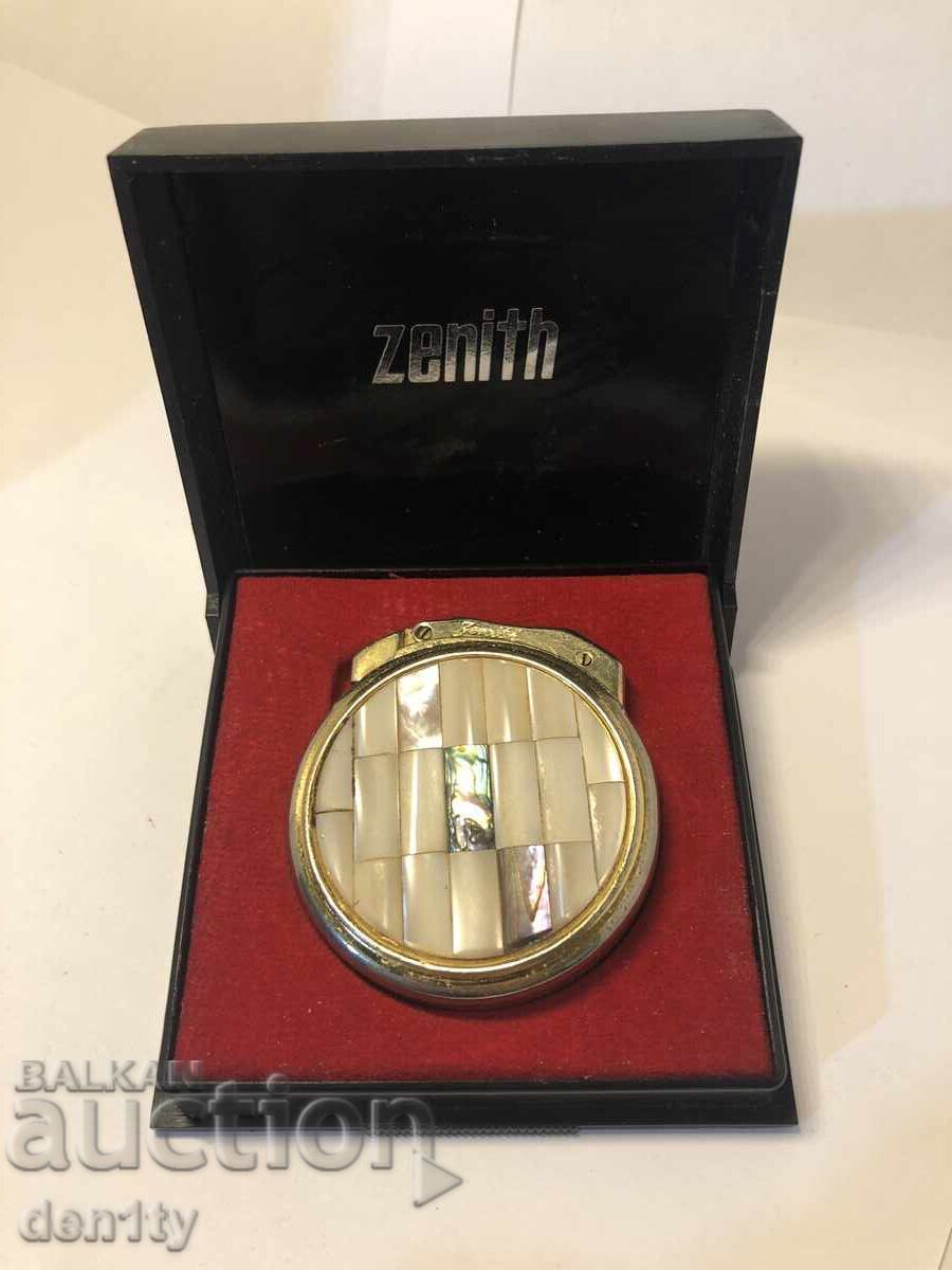 Παλιό αναπτήρας Zenith με μαργαριτάρι και αυθεντικό κουτί