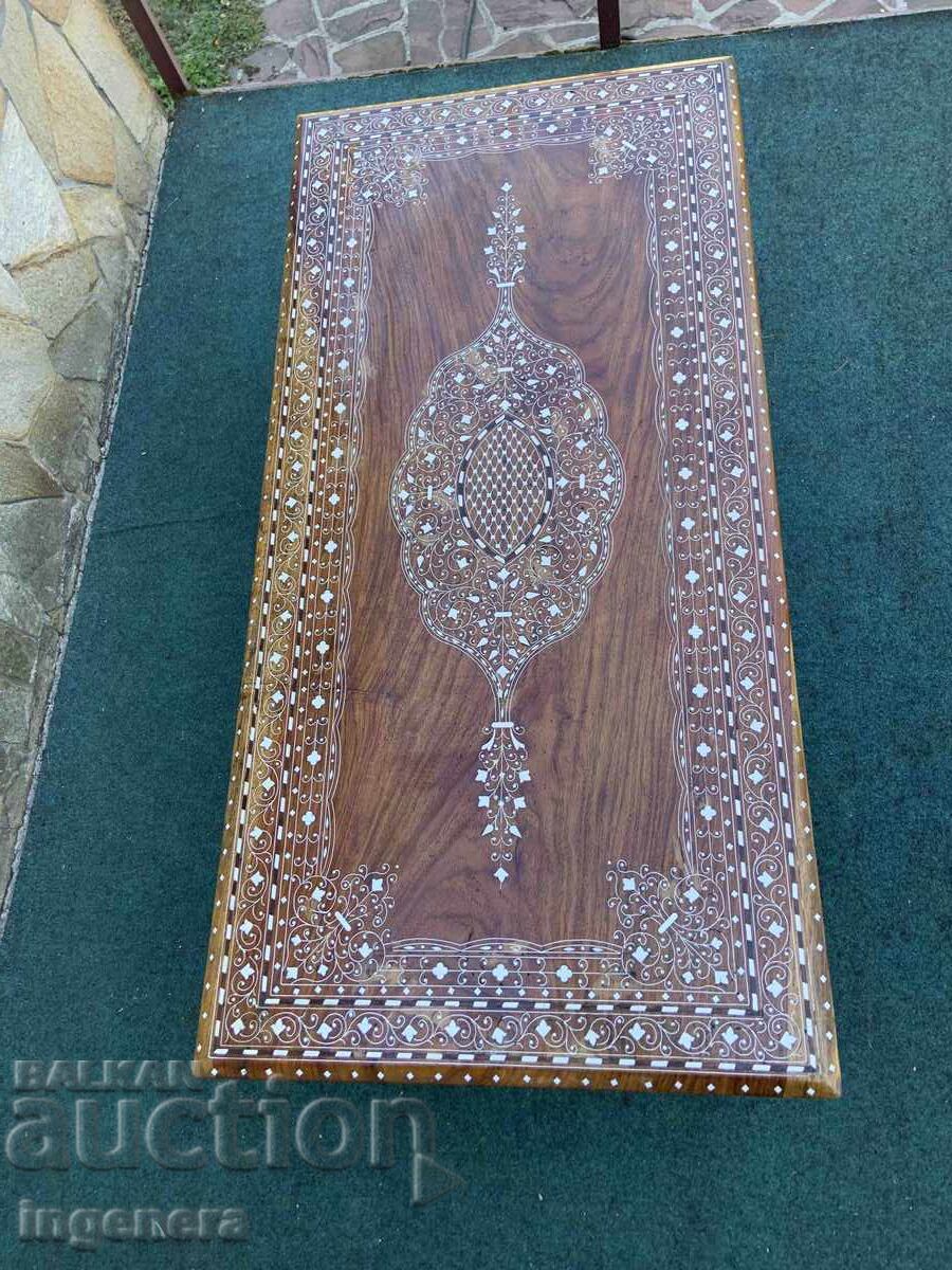 Παράδοση ΤΡΑΠΕΖΙ ΧΩΛ ΕΠΙΤΡΑΠΕΖΙΟ CHIPPENDALE INΤARSIA - 1220Χ590Χ460MM