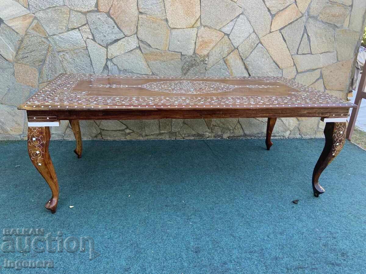 ΤΡΑΠΕΖΙ ΧΩΛ ΕΠΙΤΡΑΠΕΖΙΟ CHIPPENDALE INΤARSIA - 1220Χ590Χ460MM