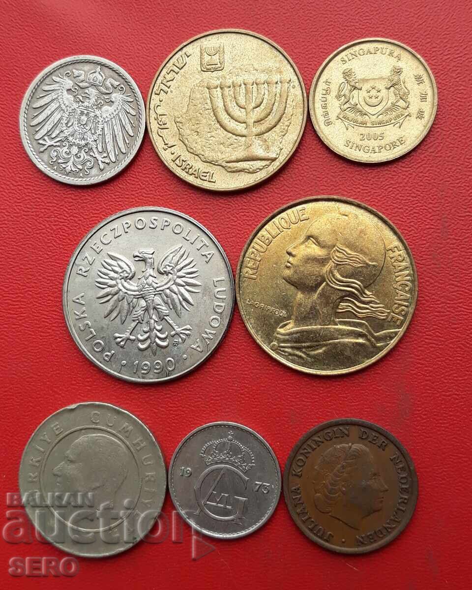 Mixed lot of 8 coins with price 1.01 BGN | € 0.52 Mixed lot of 8 coins with price 1.01 BGN | € 0.52