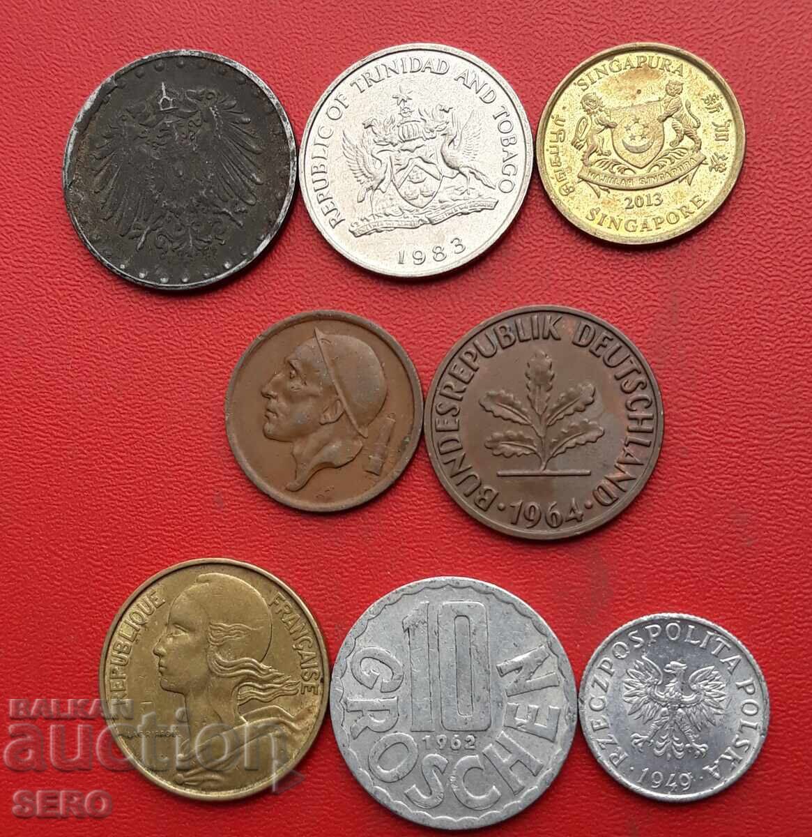 Mixed lot of 8 coins with price 1.01 BGN | € 0.52