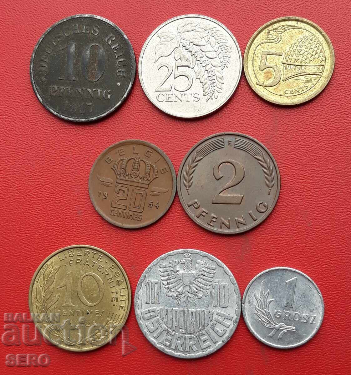 Mixed lot of 8 coins