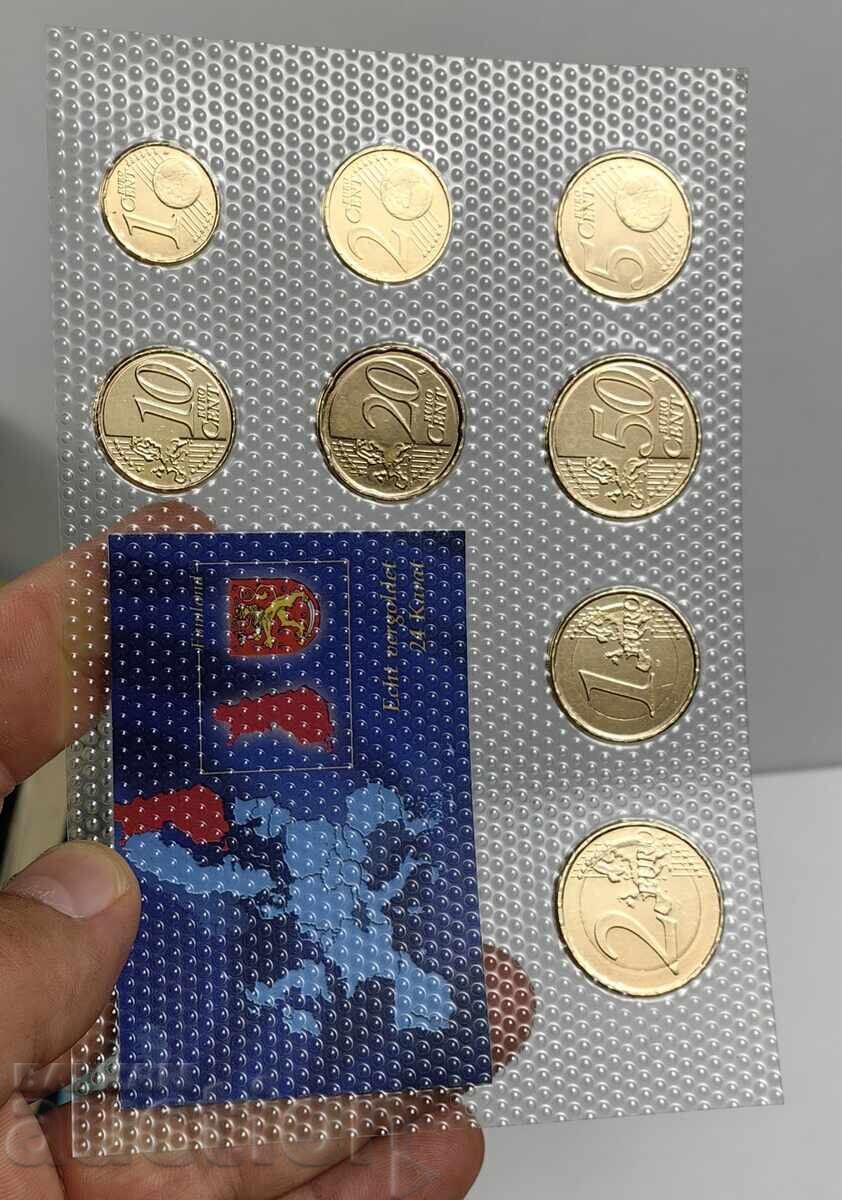 SET EURO COINS FINLAND GOLD PLATED 24 CARAT GOLD PLATED with price 35.00 BGN | € 17.90