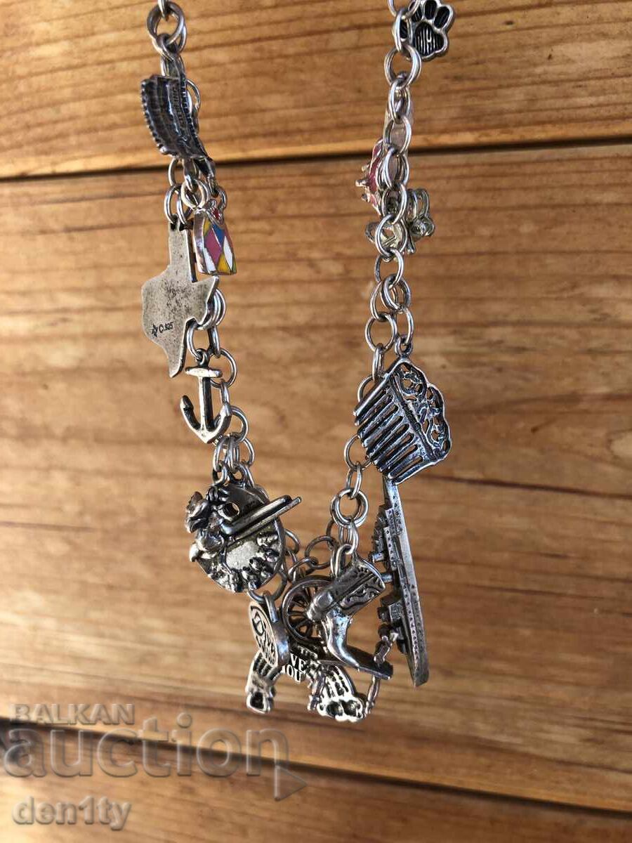 American silver charm bracelet vintage - 7
