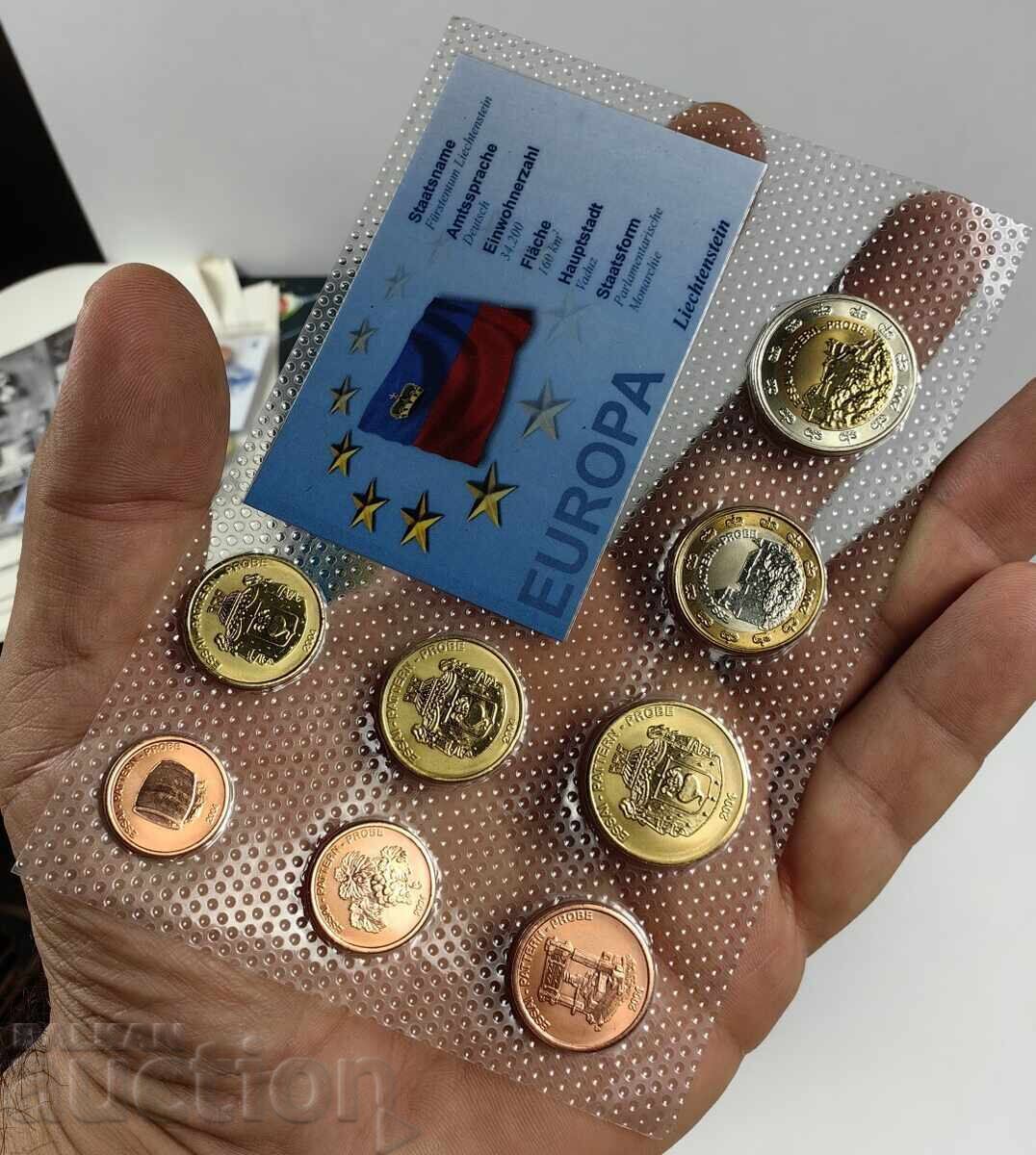 SET TESTE PROBĂ MONEDE EURO LIECHTENSTEIN - 5 SET TESTE PROBĂ MONEDE EURO LIECHTENSTEIN - 5