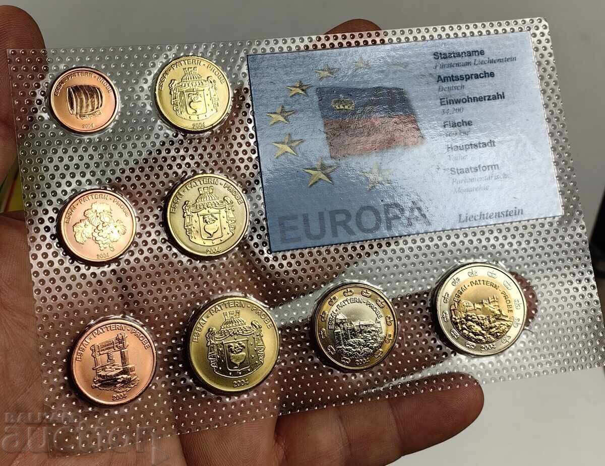 SET TESTE PROBĂ MONEDE EURO LIECHTENSTEIN SET TESTE PROBĂ MONEDE EURO LIECHTENSTEIN