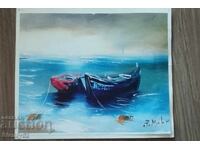 Reproducere a unei picturi de artistul P. Mitkov pe hârtie lucioasă