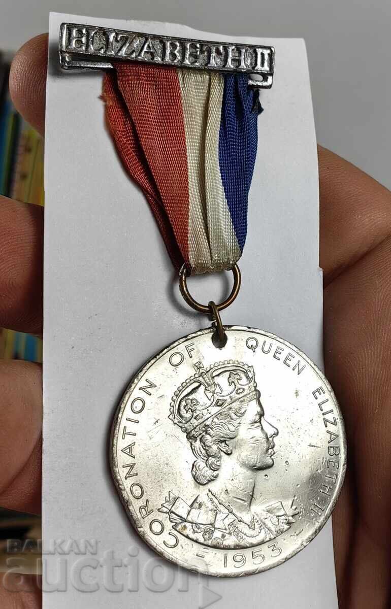 Livrarea MEDALIE VECHE CORONAREA REGINEI ELIZABETA II ANGLIA MAREA BRITANIE Livrarea MEDALIE VECHE CORONAREA REGINEI ELIZABETA II ANGLIA MAREA BRITANIE