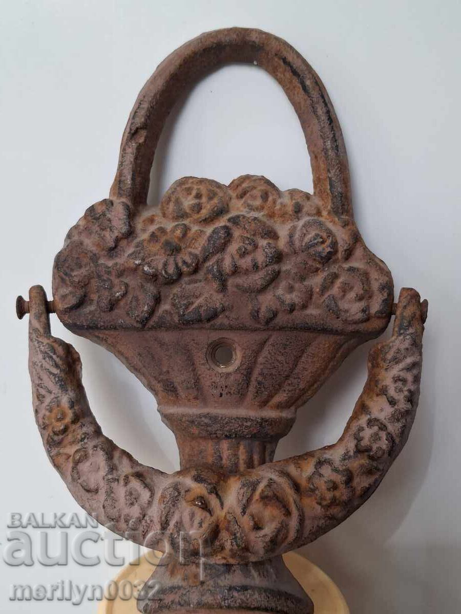 Old door knocker, embossed cast iron, WORKS with price 69.90 BGN | € 35.74