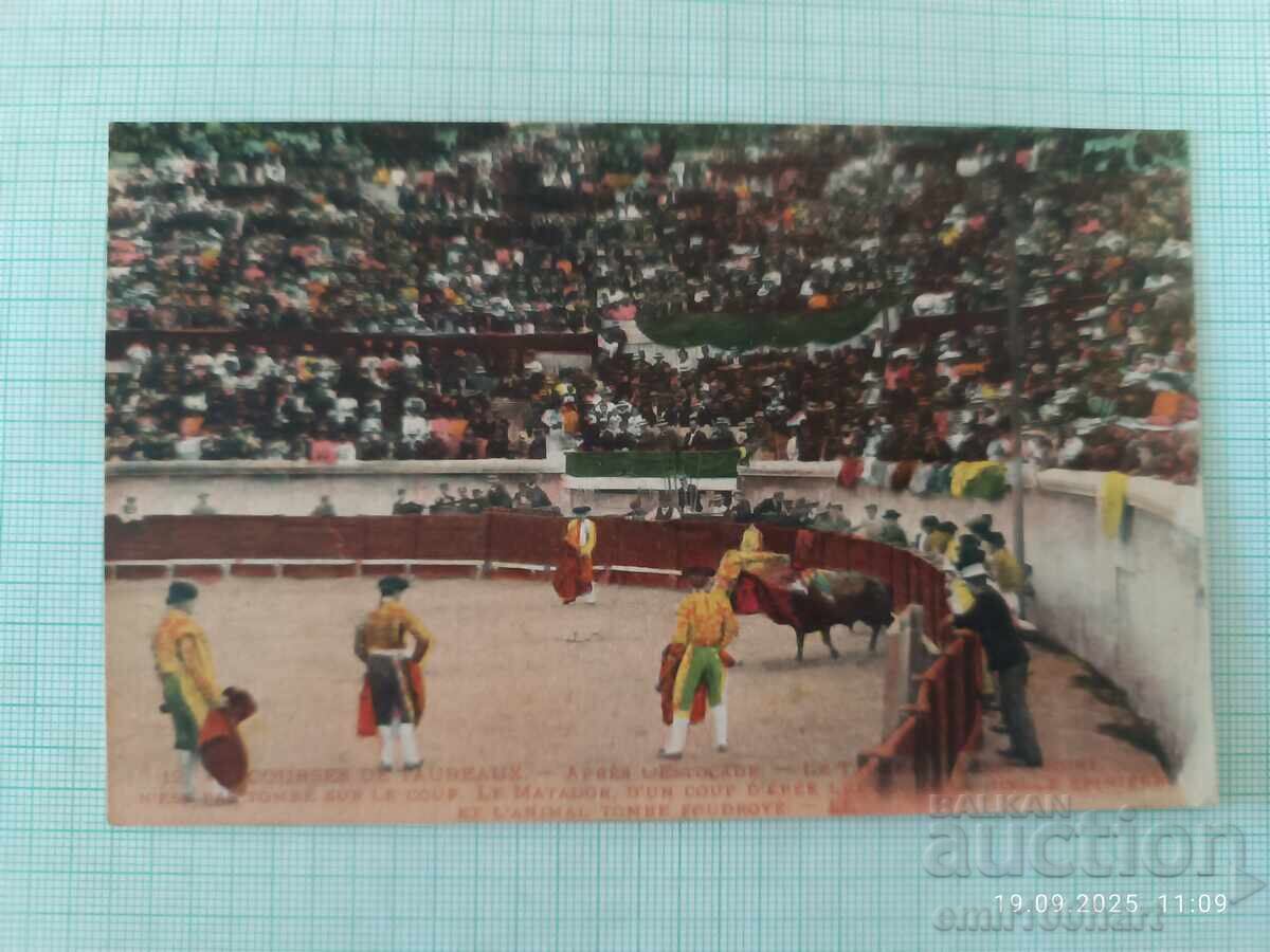Old Color Postcard Corrida