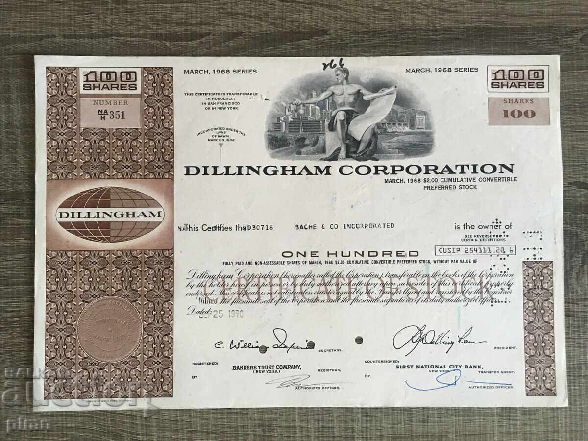 Certificate Action 1968 USA