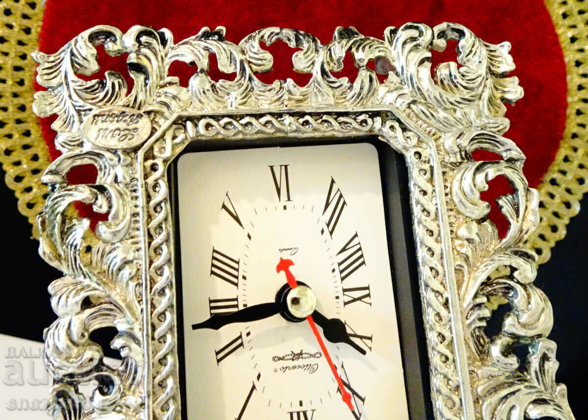 Παράδοση Επιτραπέζιο ρολόι Lori Argenti Ασημένιο στεφάνι.