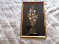 Panou decorativ cu flori uscate, stilul "SOV"