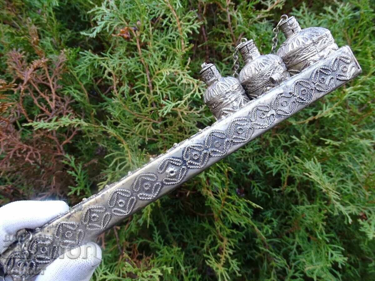 Ασημένια Οθωμανική μελανοδοχείο διπλό με τιμή 300.00 BGN | € 153.39