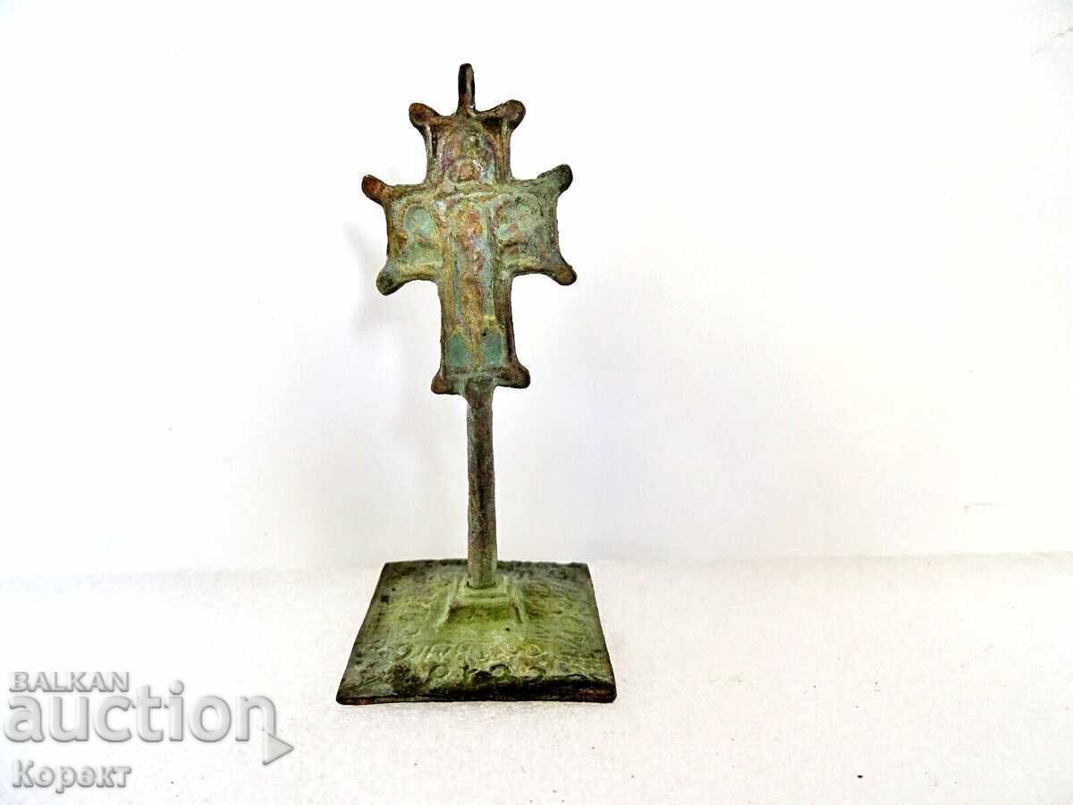 Vechi sigiliu de bronz ritual, prescurtară, cruce, răstignire 1 cu preț € 50.00 | 97.79 BGN Vechi sigiliu de bronz ritual, prescurtară, cruce, răstignire 1 cu preț € 50.00 | 97.79 BGN