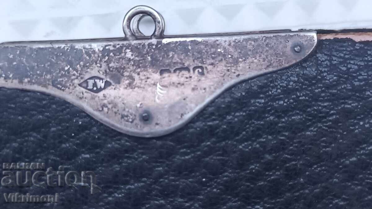 Delivery of Silver 925, leather, Wallet, Art Deco, Birmingham, wallet, England