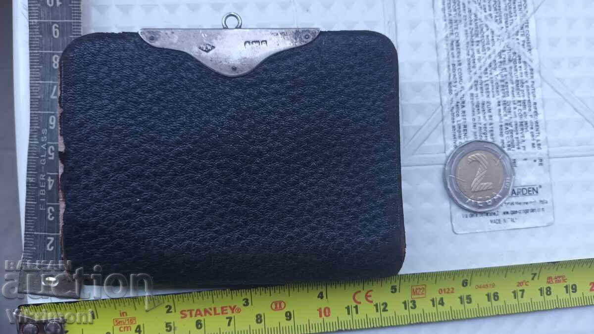 Silver 925, leather, Wallet, Art Deco, Birmingham, wallet, England - 5