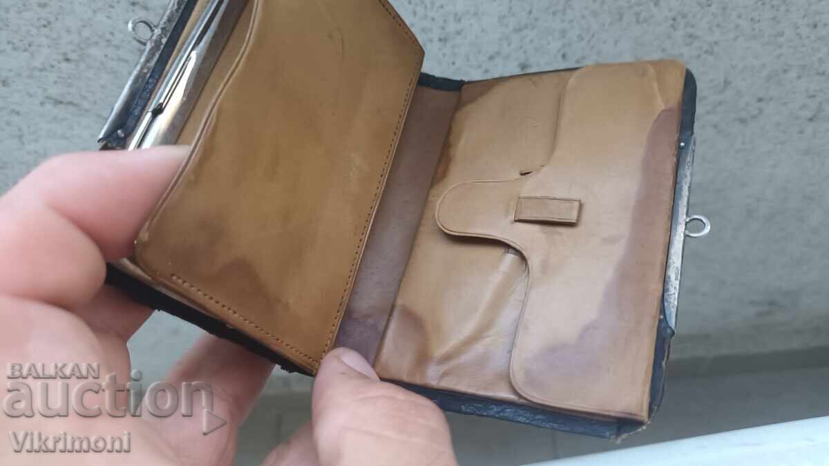 Argint 925, piele, Portofel, Art Deco, Birmingham, portofel, Anglia - 6 Argint 925, piele, Portofel, Art Deco, Birmingham, portofel, Anglia - 6