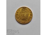 100 kuruș 1327 Monedă de aur Otomană 1 liră Turcia 1910