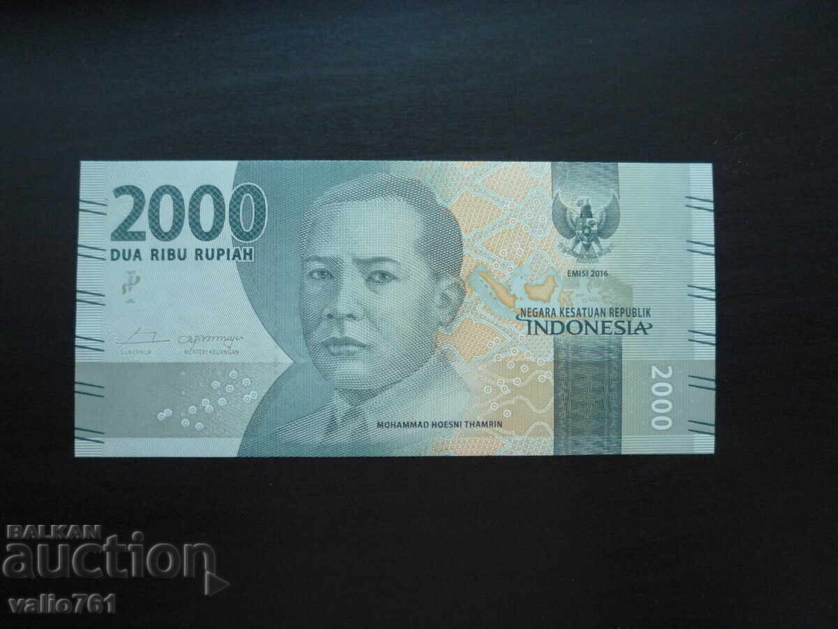 INDONEZIA 2000 2 000 RUPIAH 2016 NOUĂ UNC