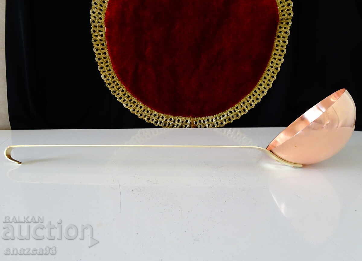 Large copper ladle, pure red honey - 6