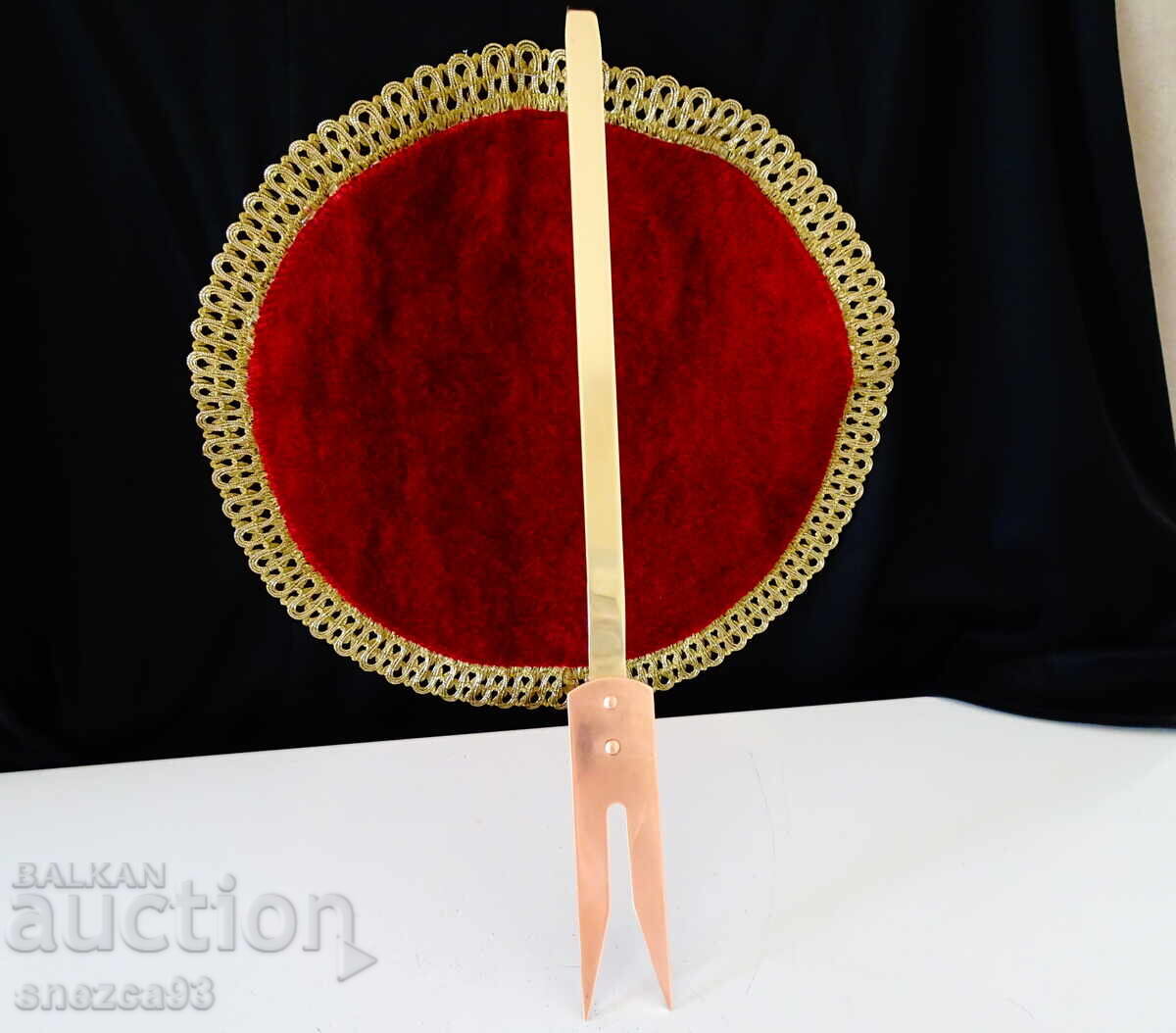 Χάλκινη τσιμπίδα για κρέας, γκριλ, καθαρό κόκκινο χαλκό 42 εκ