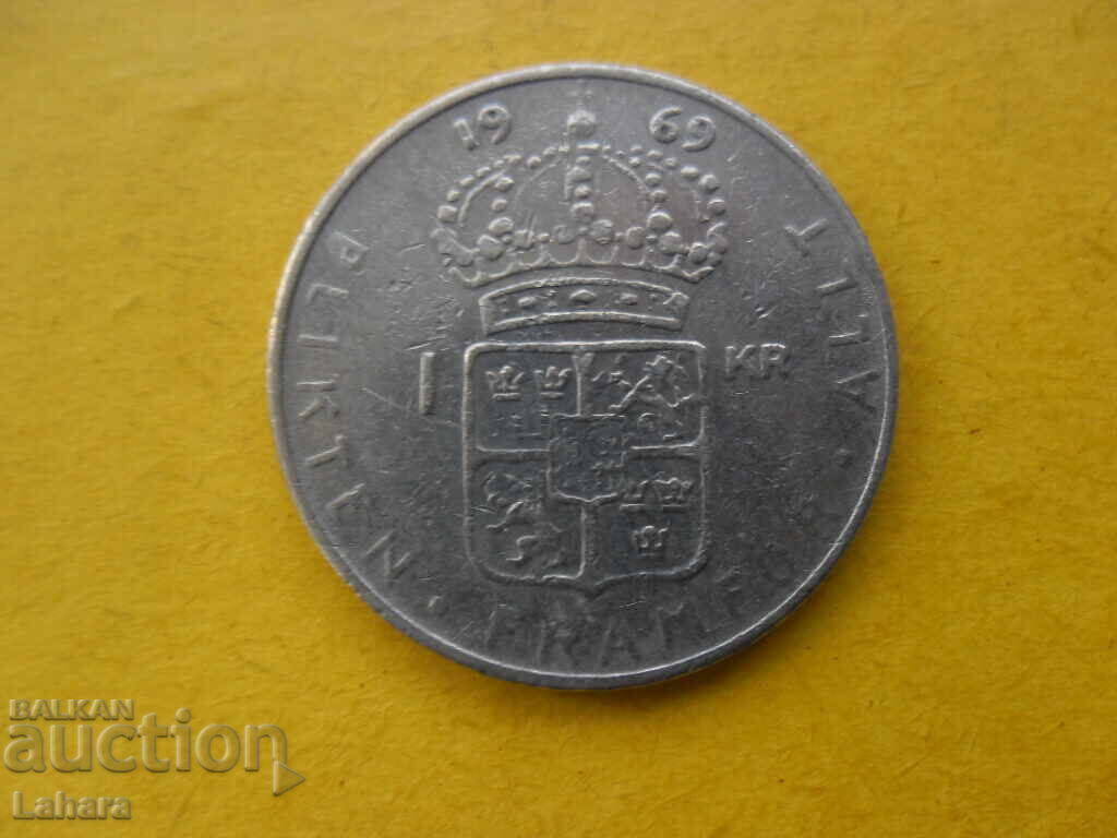 1 крона 1969 г. Швеция 1 крона 1969 г. Швеция