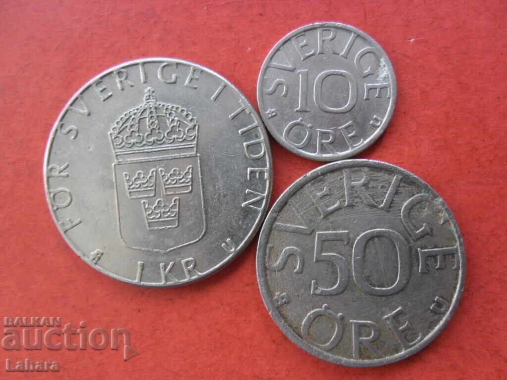 1 κορώνα 10 και 50 ορέ 1980 g. Σουηδία