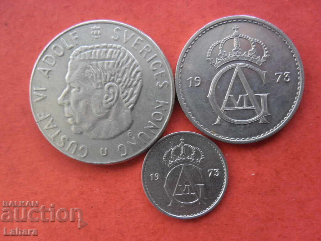 1 крона 10 и 50 оре 1973 г. Швеция с цена 1.20 лв. | € 0.61