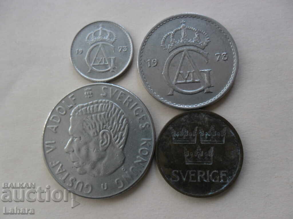 1 κορώνα 5, 10 και 50 ορέ 1973 g. Σουηδία με τιμή 1.50 BGN | € 0.77