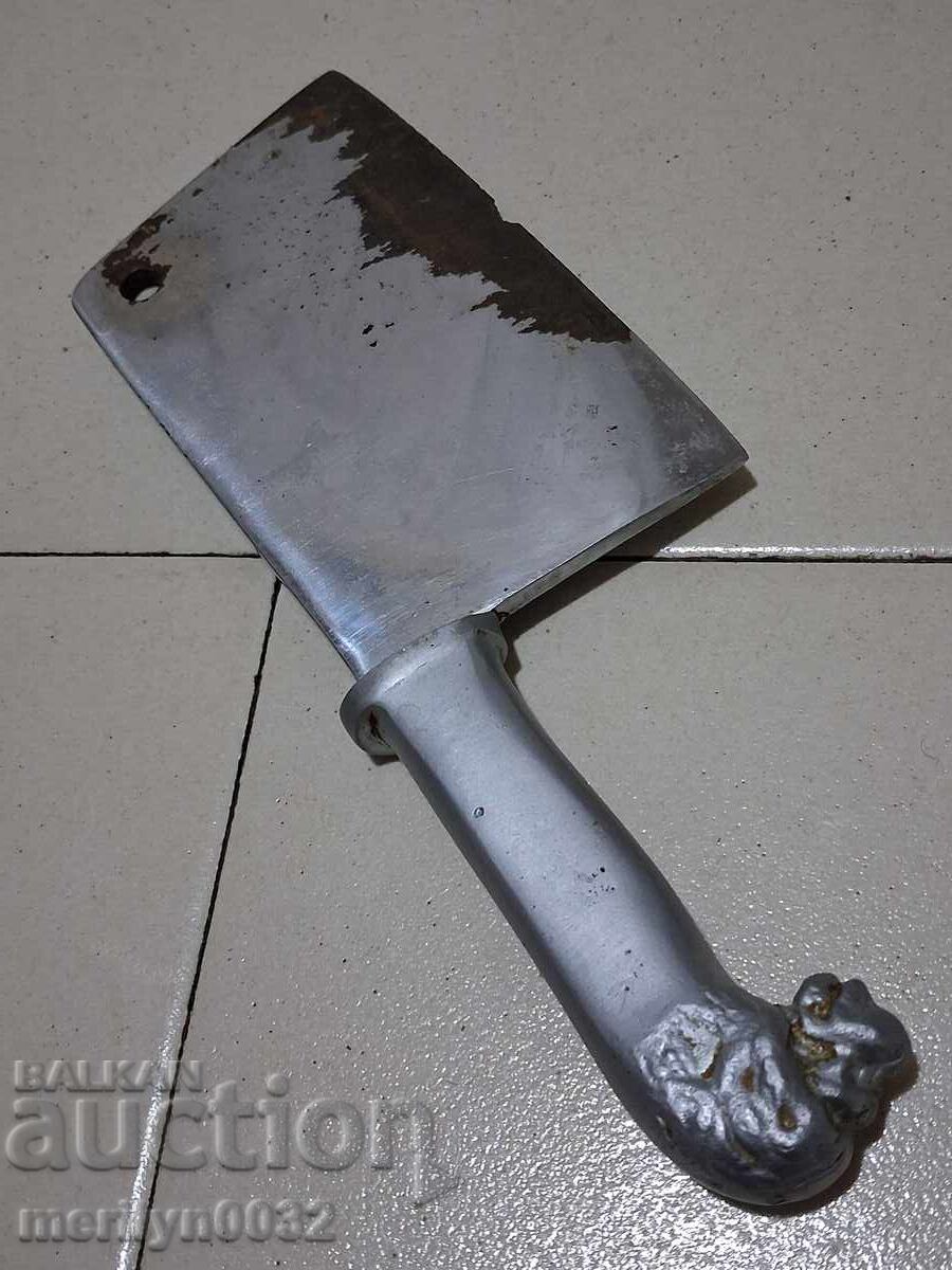 Сатър с дръжка лъвска глава брадва топор нож - 7