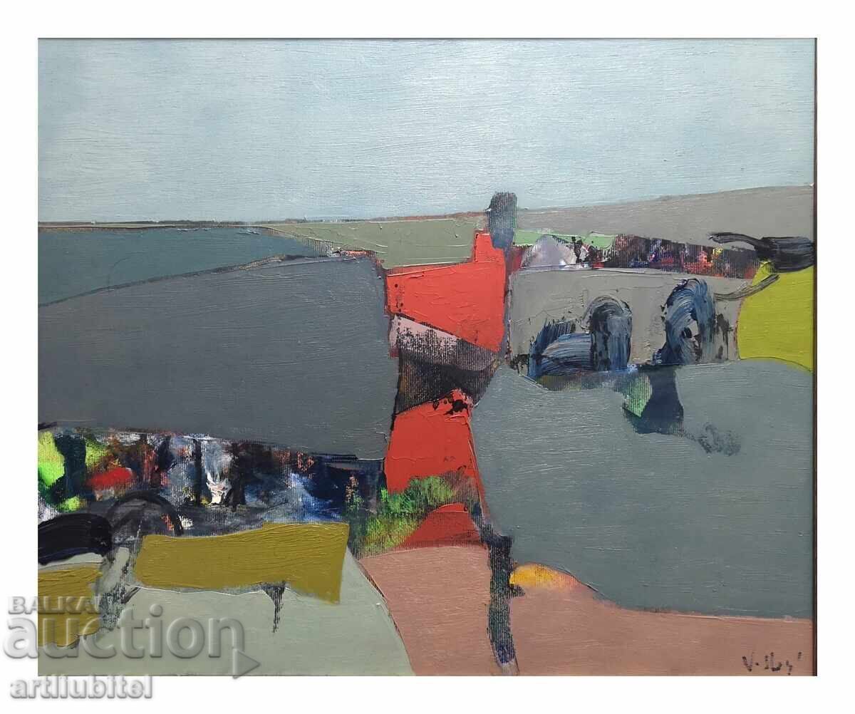 Васил Стоев, картина "Пространство" маслени бои, 48х56 см. с цена 2600.00 лв. | € 1329.36