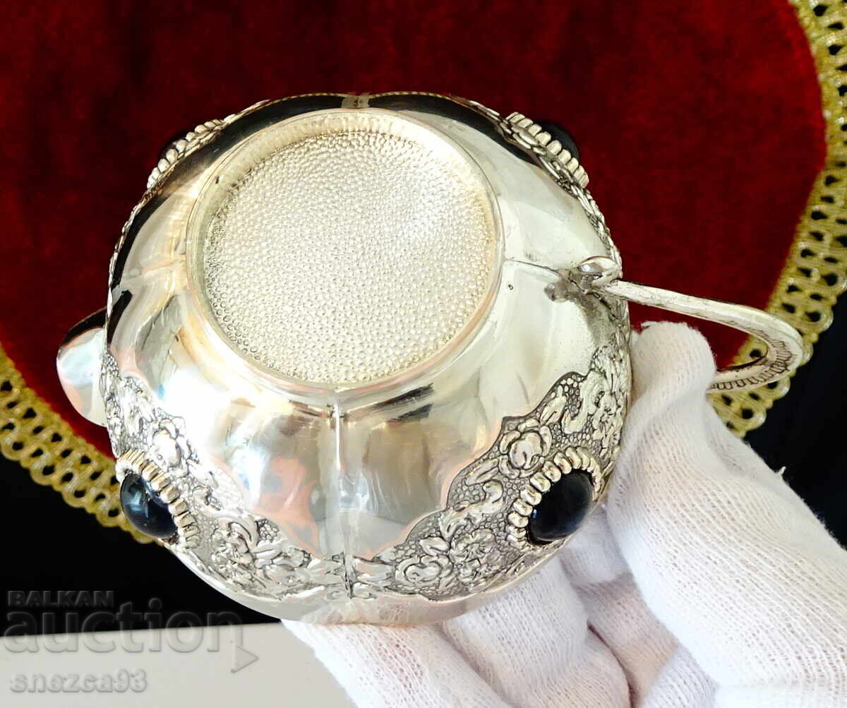 Ασημένια χάλκινη κανάτα, φλιτζάνι - 5