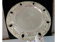 Ασημένιο δίσκος, τριαντάφυλλα, όνυχας 31 εκ