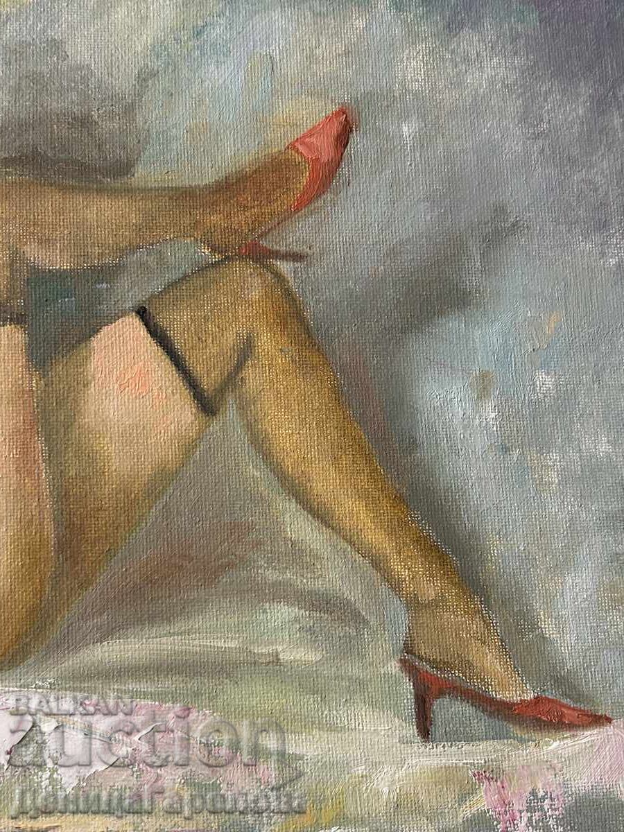 Licitație Denisa Garelova tablou ulei 30/40 ”Neprotită” Licitație Denisa Garelova tablou ulei 30/40 ”Neprotită”