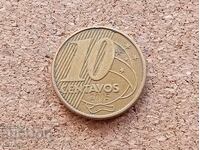 Бразилия 10 центаво 2005 г.