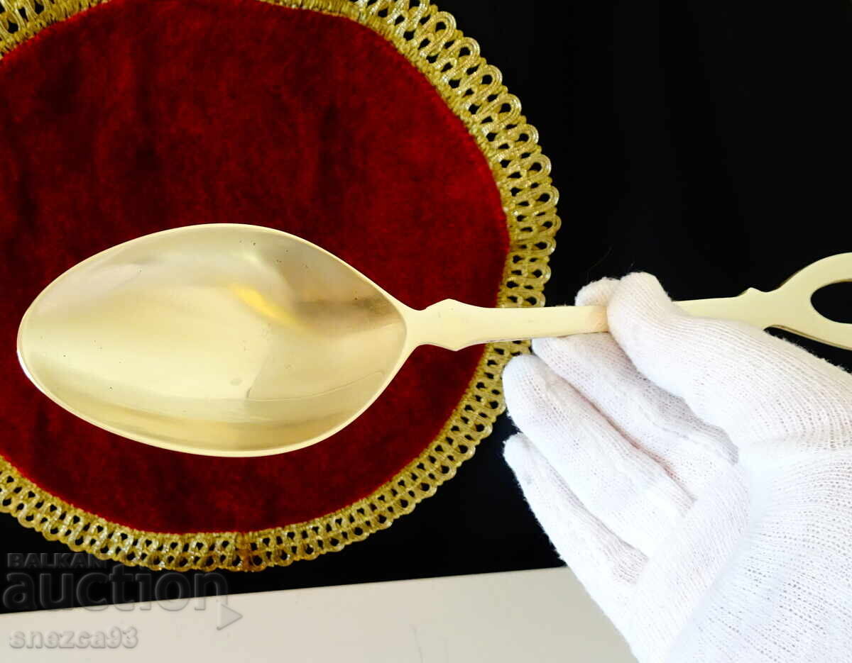Bronze cooking and serving spoon 30 cm with price 29.00 BGN | € 14.83