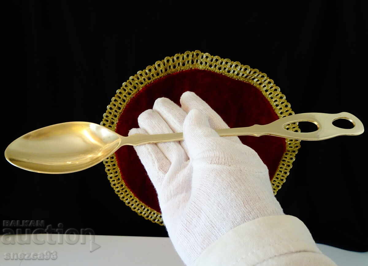 Bronze cooking and serving spoon 30 cm