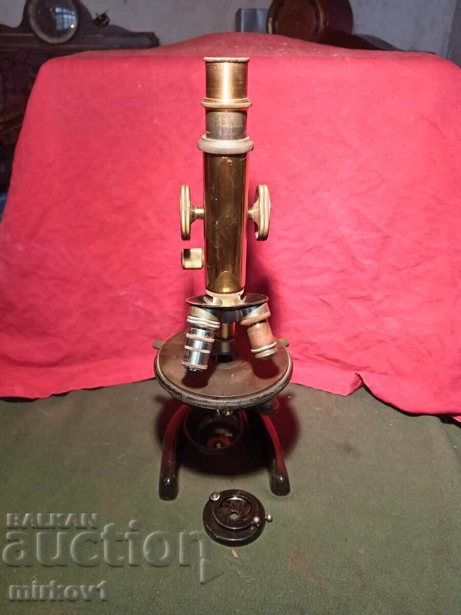 Антикварен германски колекционерски микроскоп Антикварен германски колекционерски микроскоп
