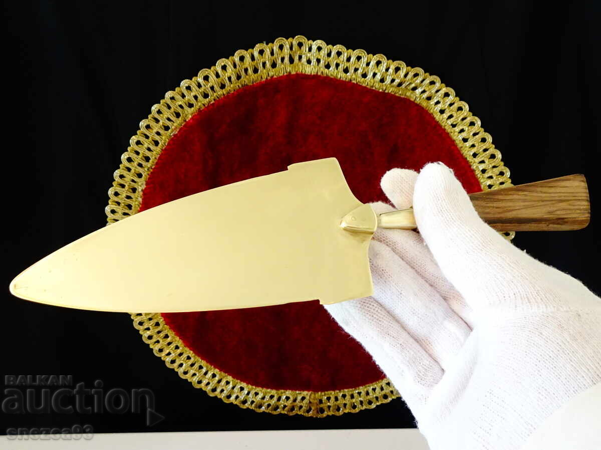 Χάλκινη σπάτουλα και μαχαίρι για τούρτα, σερβίτσια για τούρτα - 5 Χάλκινη σπάτουλα και μαχαίρι για τούρτα, σερβίτσια για τούρτα - 5